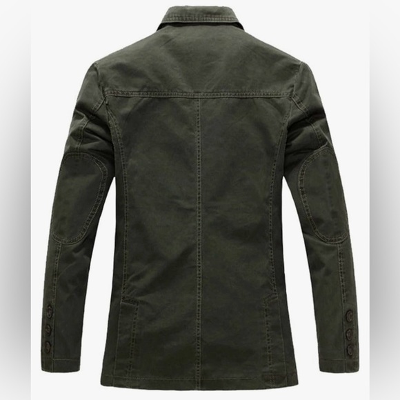 BNWT! CHOUYATOU, Men's Casual 3 Button Stripe Lined Cotton Twill Suit Jacket, π»π€ - Picture 4 of 10